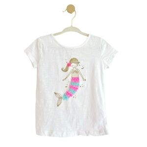 ⚡️4/$20⚡️Carter's White Mermaid Graphic Tee w/ Pink & Blue Tulle Kids Girls 3T
